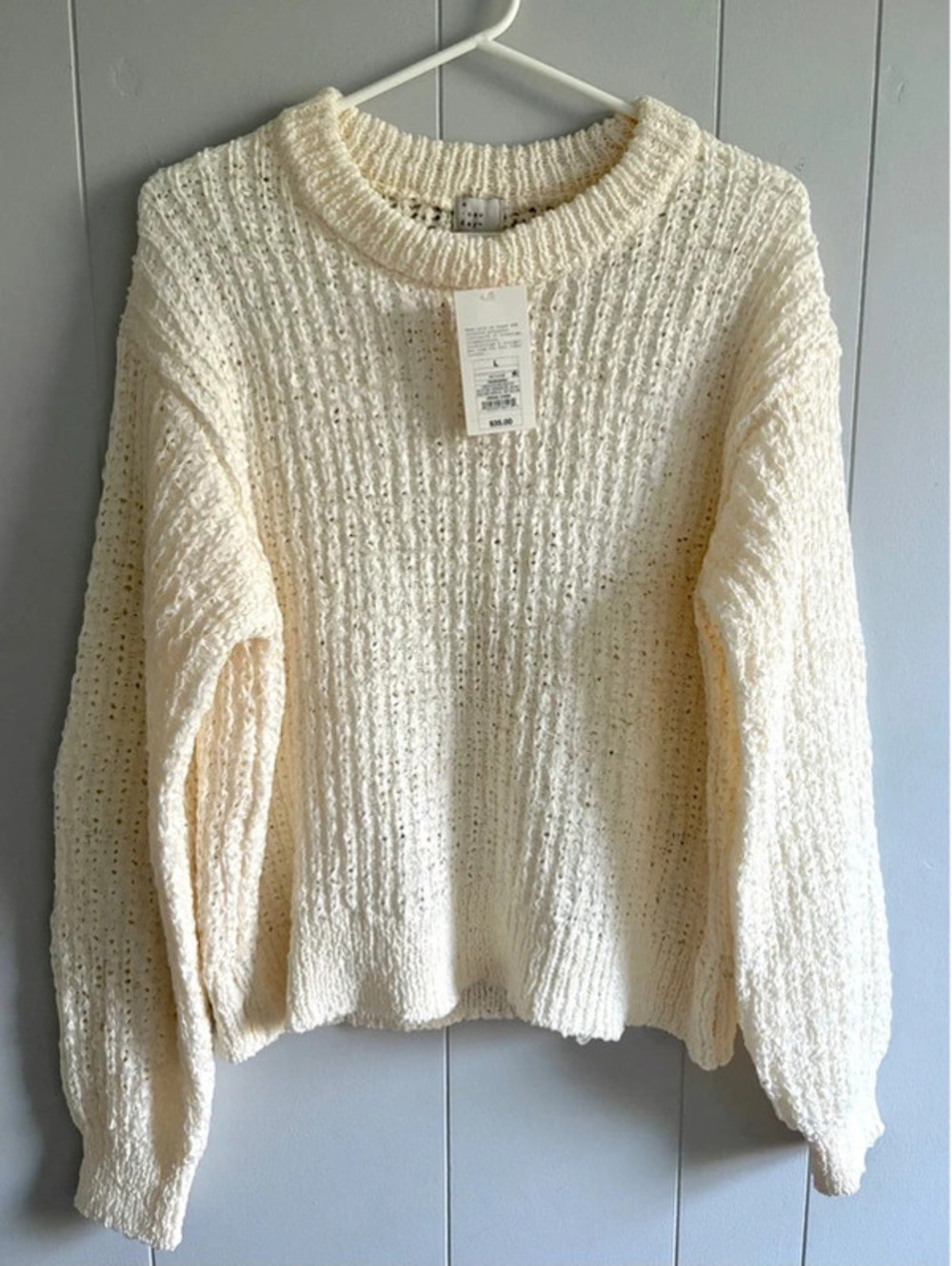 Womens Large A New Day Ribbon Crewneck Sweater New